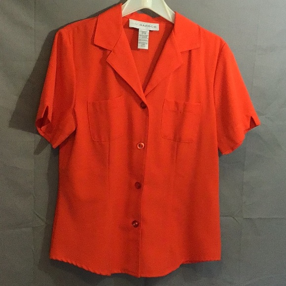 Vintage Sag Harbor Sleeveless Button Down Blouse Ornate Floral
